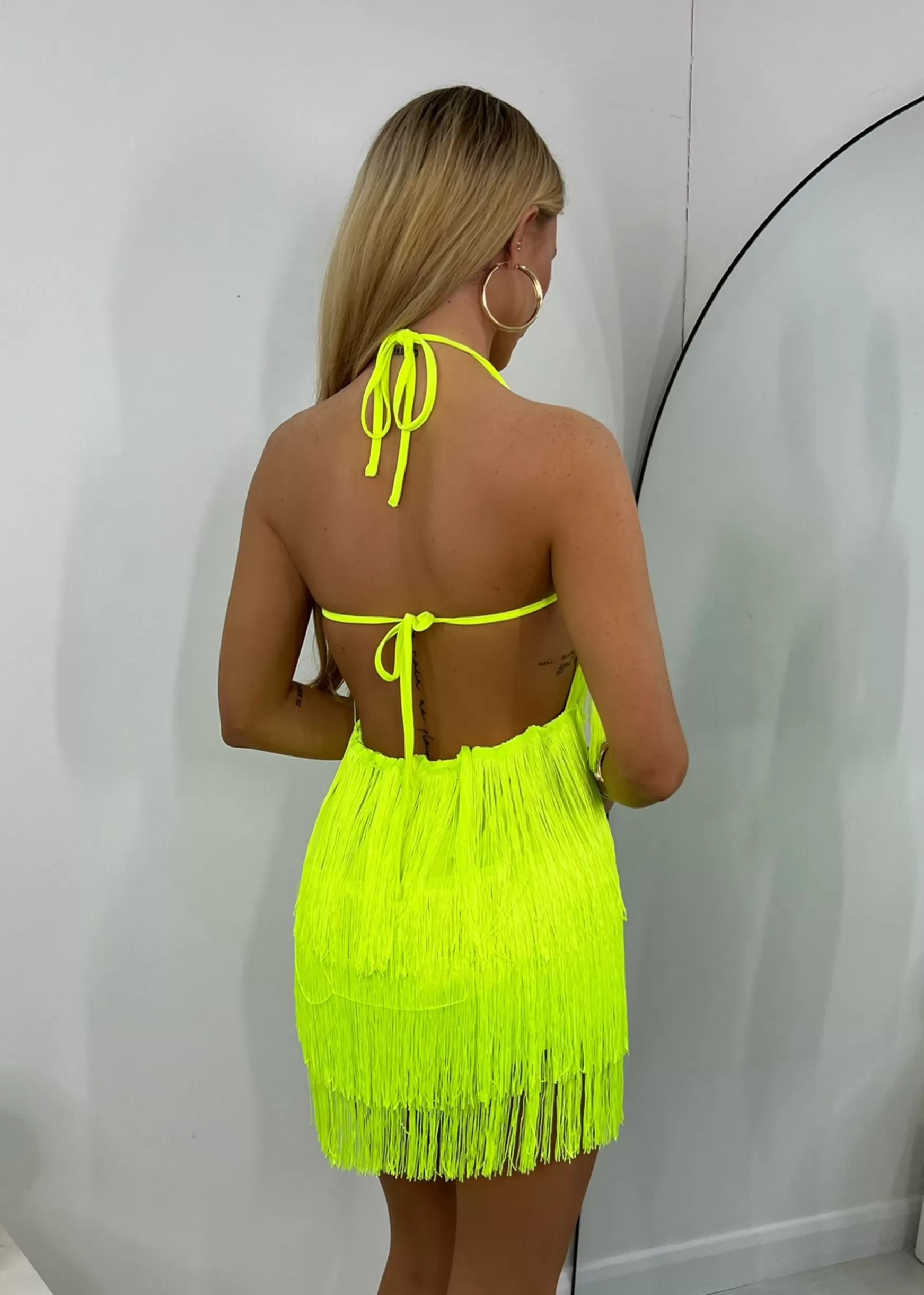 Dressmezee Rompers & Jumpsuits<Havana Nights Tassel Playsuit - Neon Green