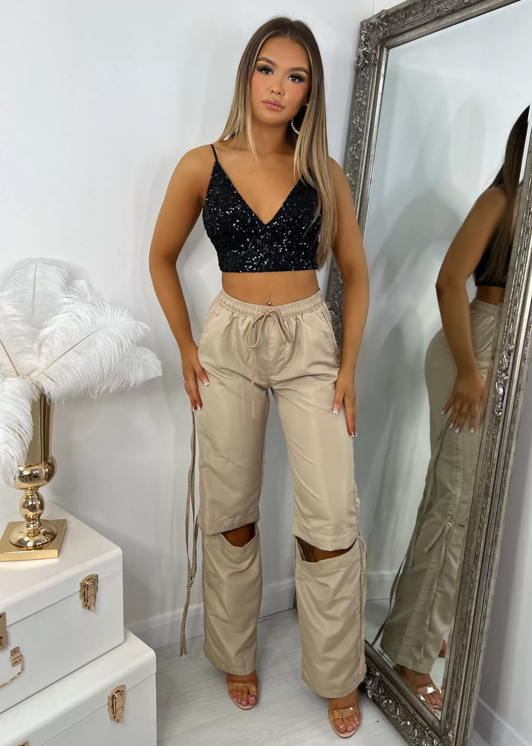 Dressmezee Bottoms<Iona Cargo Trousers - Sand