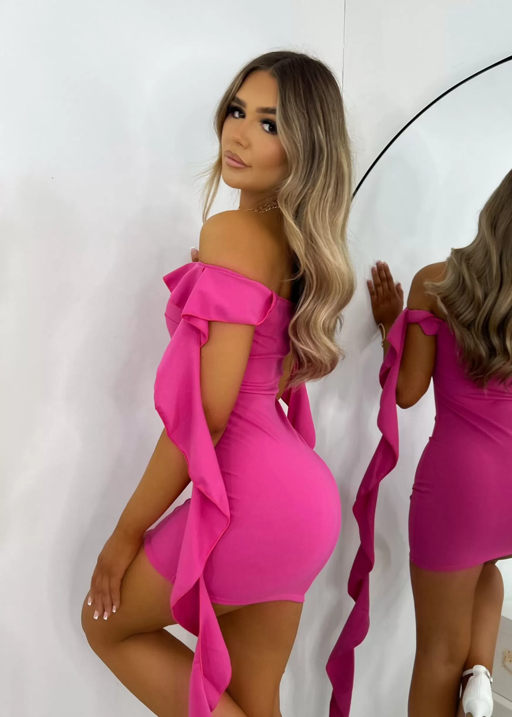 Dressmezee Dresses<Love Game Frill Mini Dress - Pink