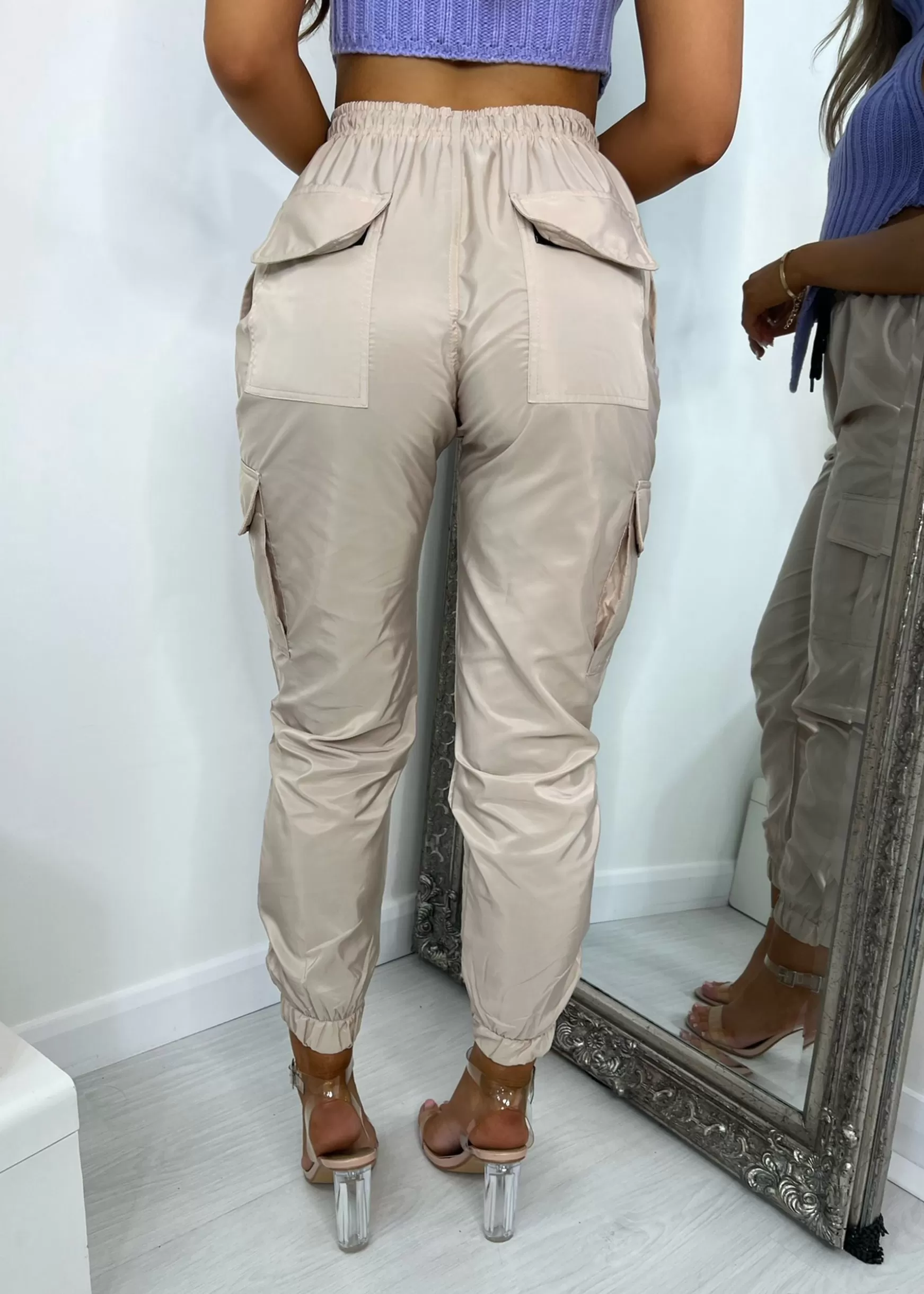 Dressmezee Bottoms<Lucy Cargo Trousers - Stone