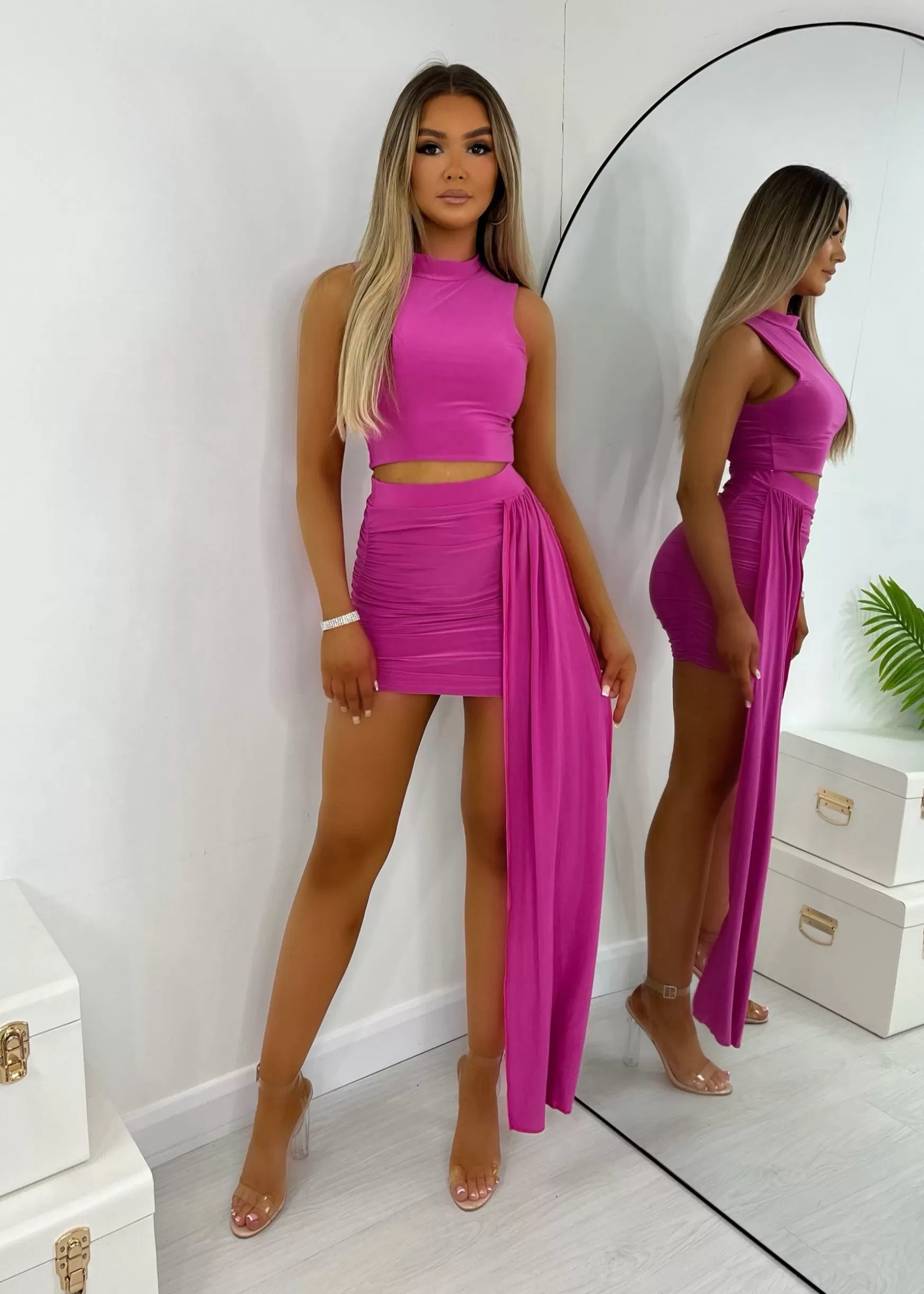 Dressmezee Co-Ords<Queen Behaviour Two Piece Set - Pink