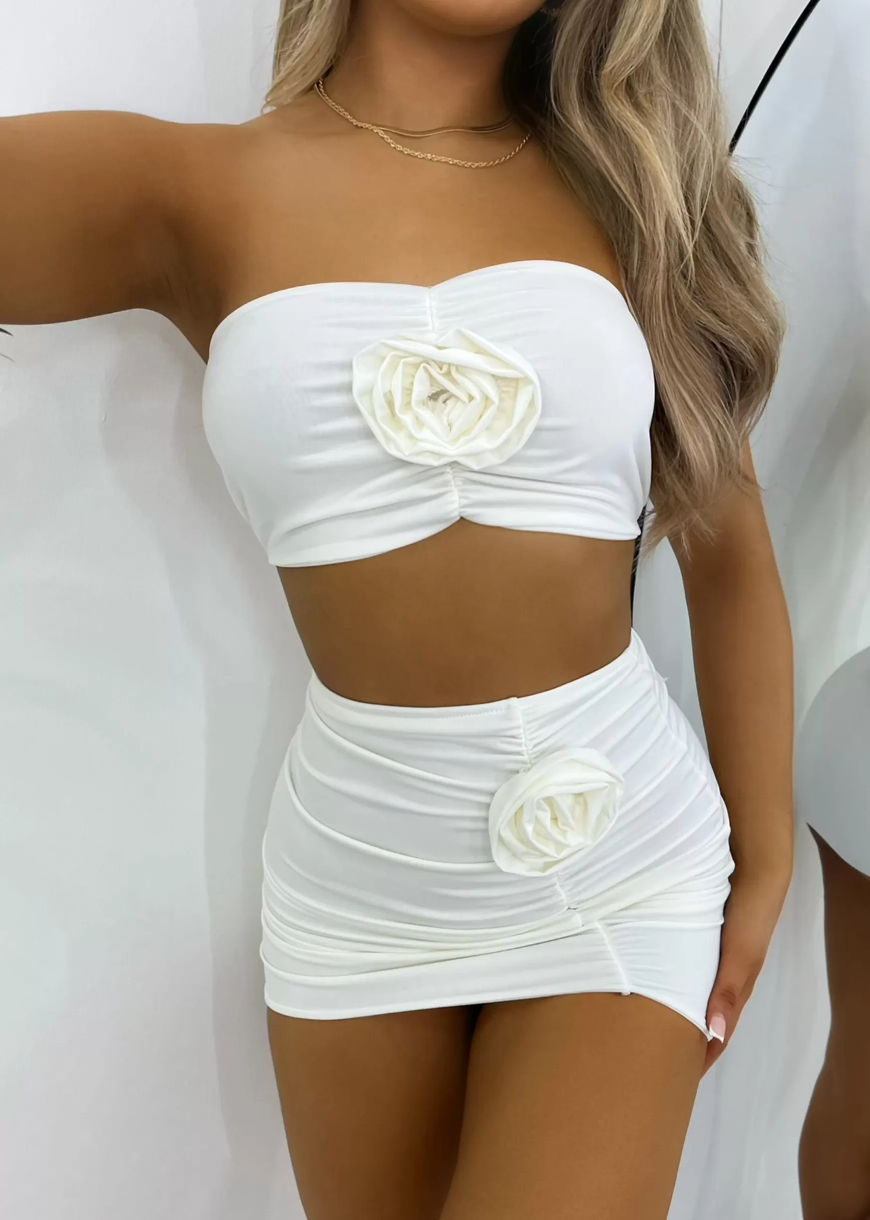 Dressmezee Co-Ords<Story Of Us Corsage Two Piece - White