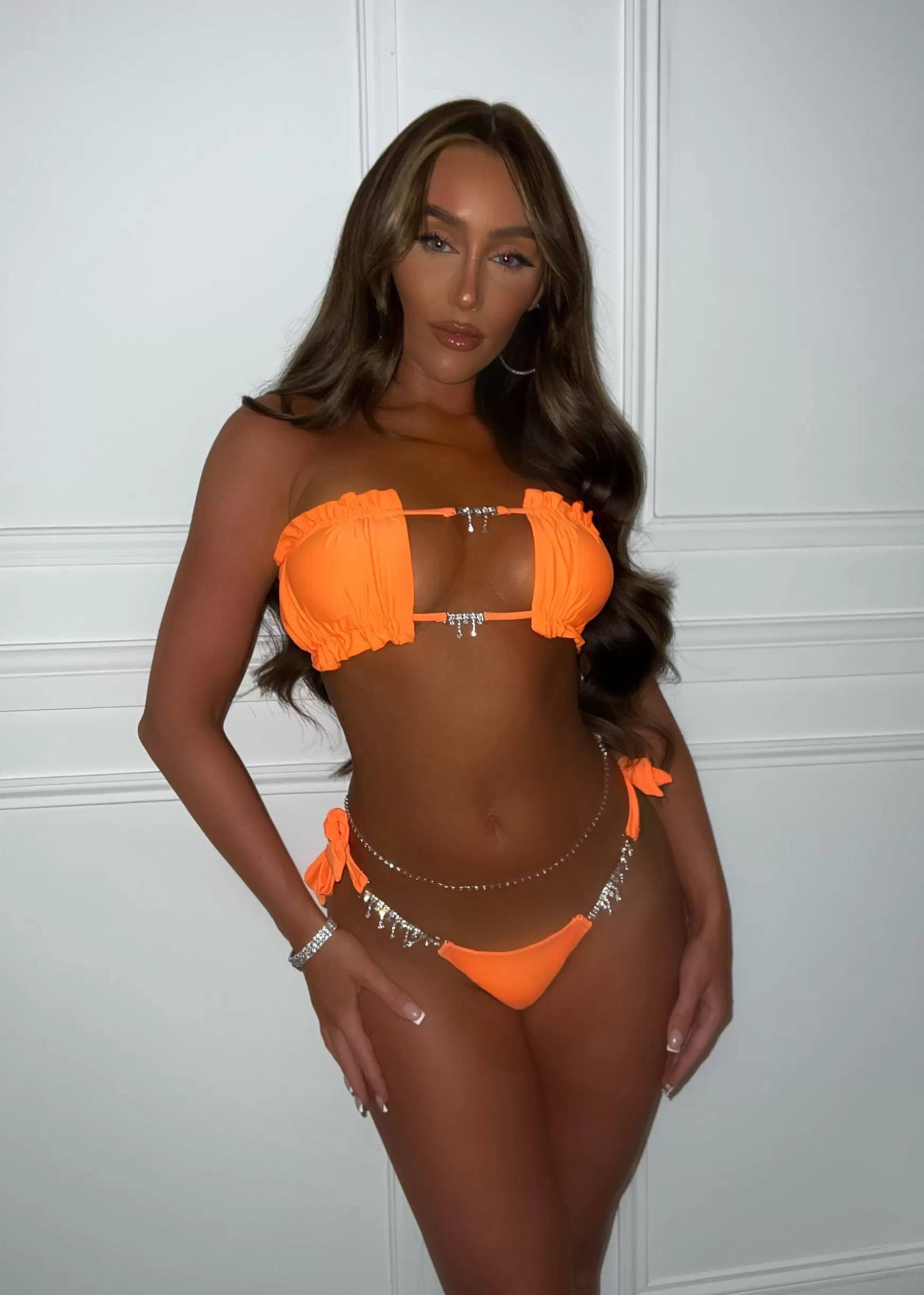 Dressmezee Swimwear<Tropic Tonic Diamante Bikini - Orange